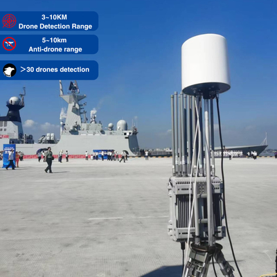 3-10КМ Фиксированная наружная FPV Дрон Джаммер обнаружение Джамминг Все в одной системе Джамминг